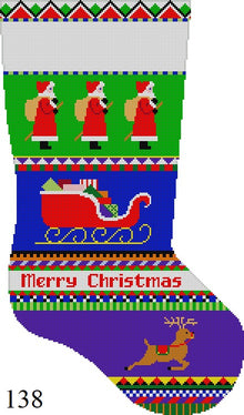  Bold Stripe Santa, Stocking