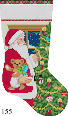  Santa and Cookies with Tree, Stocking