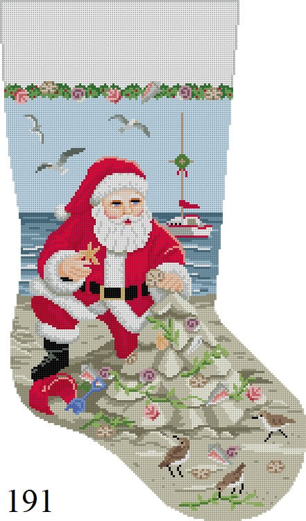 Santa, Sandcastle Christmas Tree, Stocking