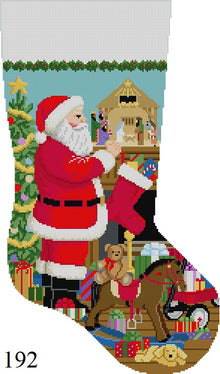  Santa, Nativity, Stocking