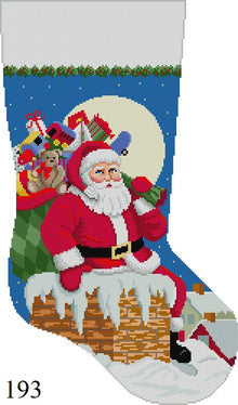 Santa, Down The Chimney, Boy, Stocking
