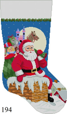  Santa, Down The Chimney, Girl, Stocking