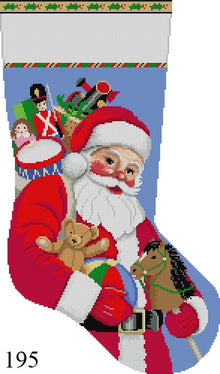  Santa Carrying Toys, Stocking