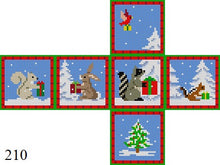  Forest Animals with Presents, 2" Cube - 18 mesh