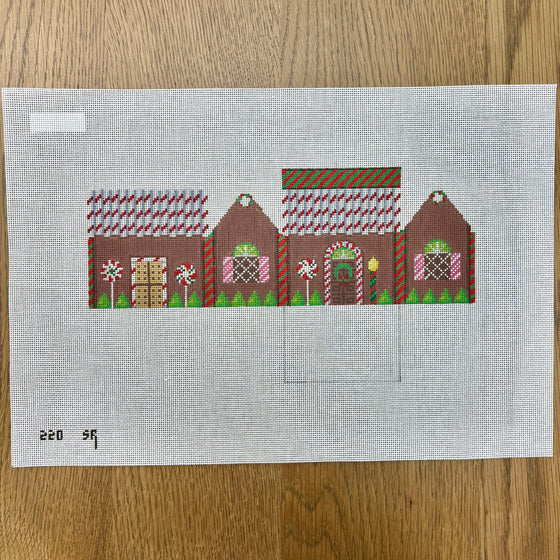 Chocolate and  Peppermint Sticks, 3D Gingerbread House - 18 mesh