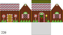  Stitch Guide - Chocolate and Peppermint Sticks, 3D Gingerbread House - 18 mesh