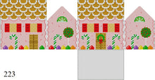  Pink Peppermint and Candy Canes, 3D Gingerbread House - 18 mesh