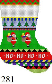  Bold Stripe Santas, Mini Stocking