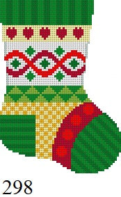  Geo Hearts, Mini Stocking