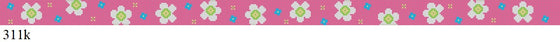 White Flowers on Hot Pink, Kid's Belt - 18 mesh