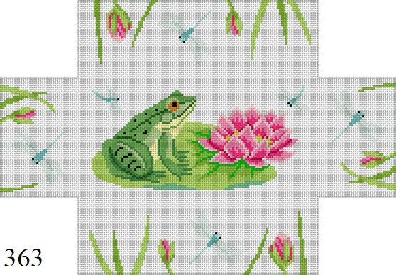 Frog and Dragonflies, Brick Cover - 13 mesh