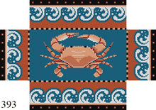  Crab with Wave Border, Brick Cover - 13 mesh
