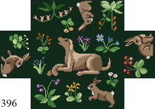  Cluny Rabbits and Hound, Brick Cover - 13 mesh