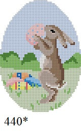  Rabbit with Eggs, 4" Egg - 18 mesh