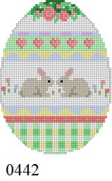  Love Bunnies, 4" Egg - 18 mesh