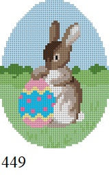  Rabbit with  Egg, 4" Egg - 18 mesh