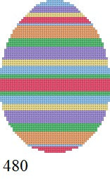  Stripes, 4" Egg - 18 mesh