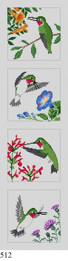  Hummingbird, Coaster Set - 18 mesh