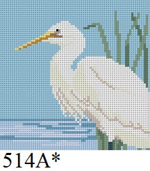  Snowy Egret, 4" x 4"