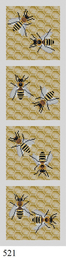 Bees, Coaster Set - 18 mesh