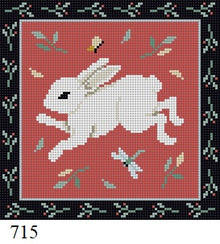  Folk Art Rabbit, 5" Square - 18 mesh