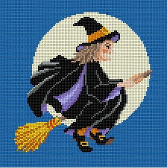 Moonlit Ride, 7" Square - 18 mesh