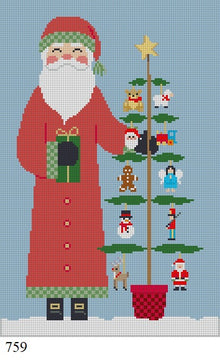  Santa with  Toy Tree - 18 mesh