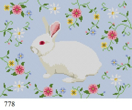 Bunny In Flower Vine - 18 mesh