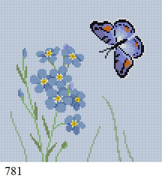 Butterfly, 6" Square - 18 mesh