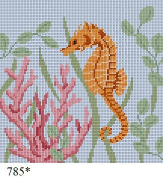 Seahorse, 6" Square - 18 mesh