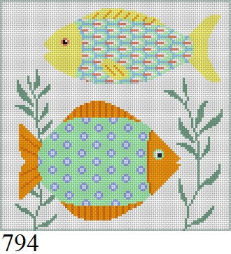 Fish 1, 6" Square - 18 mesh