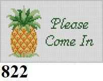  Pineapple, "Please Come In", Sign - 13 mesh