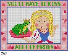  Kiss A Lot Of Frogs, Sign - 18 mesh