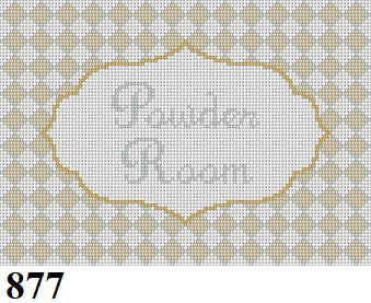 Powder Room, Diamonds, Sign - 18 mesh
