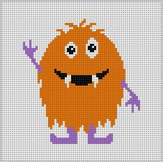 Orange Monster, 6" Square - 13 mesh