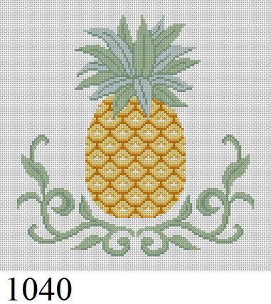 Scroll Pineapple, 10" Square - 13 mesh