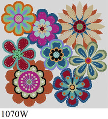  Flowers Pop without Background, 10" Square - 18 mesh