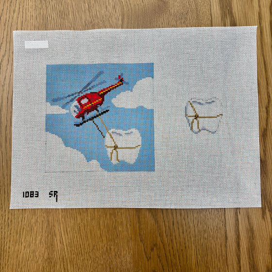Helicopter, 7" Tooth Fairy Pillow - 13 mesh
