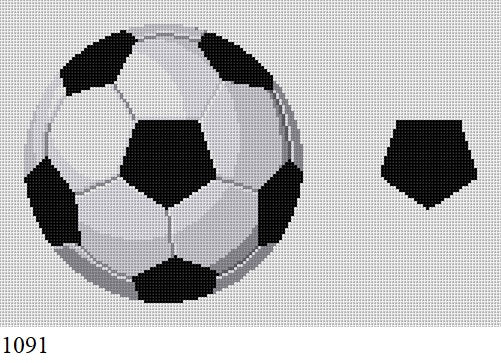 Soccer Ball with Patch, 7" Shaped Tooth Fairy Pillow - 13 mesh