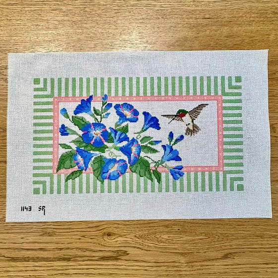 Morning Glories with Hummingbird - 13 mesh