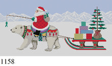  Santa Riding Polar Bear with Sled  - 18 mesh