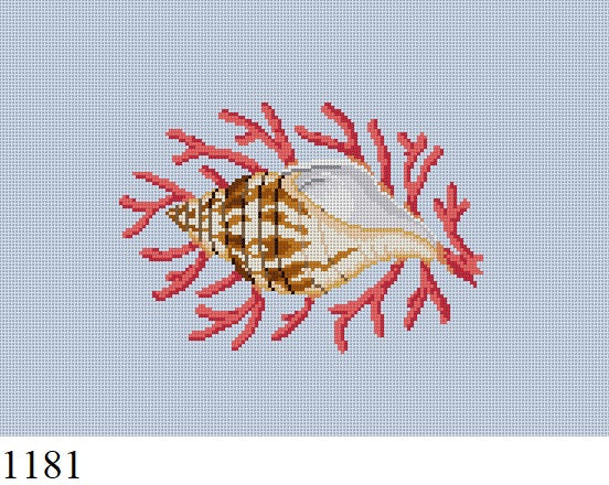 Tulip Shell with Coral - 13 mesh