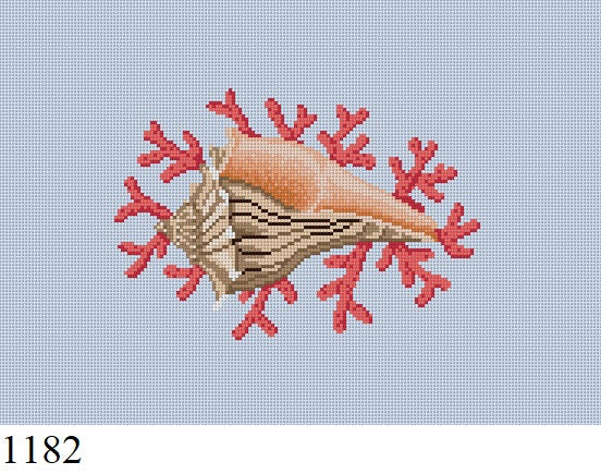 Whelk Shell with Coral - 13 mesh
