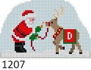  Santa's Village, Santa Feeding Rudolph, Stand-up - 18 mesh