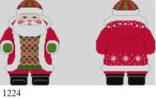  Snowflake Red Jacket Santa, 2 Sided - 18 mesh