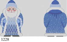  Snowflake Santa, Blue, 2 Sided - 18 mesh