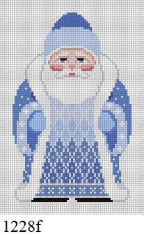  Snowflake Santa, Blue - 18 mesh
