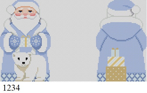 Arctic Santa, Polar Bear, 2 Sided - 18 mesh