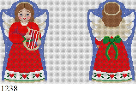 Angel with  Lyre, 2 Sided - 18 mesh