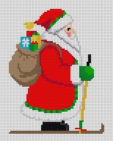 Skiing Santa - 18 mesh